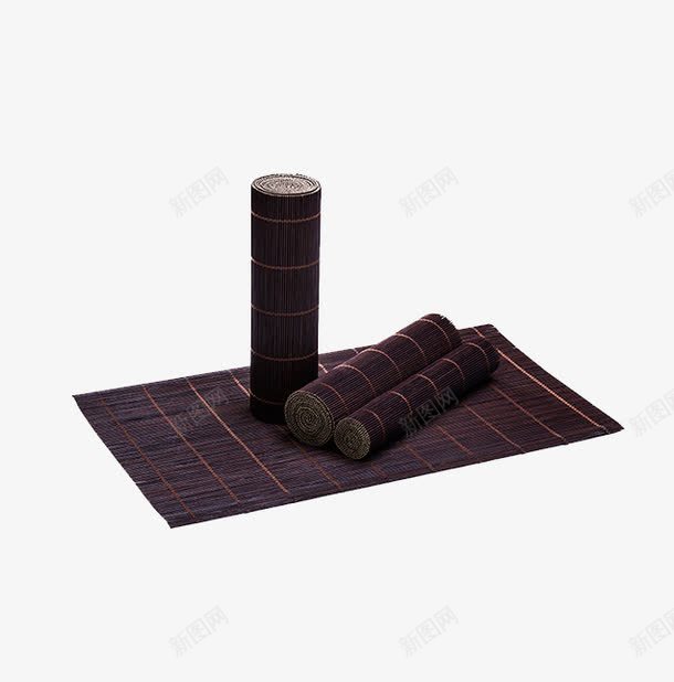 黑色茶垫png免抠素材_新图网 https://ixintu.com 产品实物 免费png素材 垫子 竹垫 茶垫
