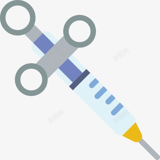 针筒png免抠素材_新图网 https://ixintu.com 医疗器械 卡通 打针 针筒 针管