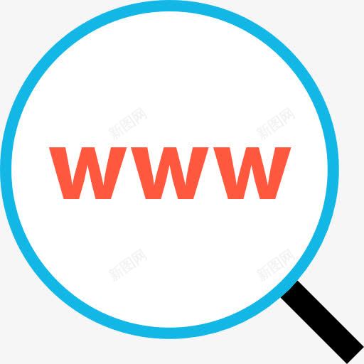 放大镜图标png_新图网 https://ixintu.com SEO SEO和网络 搜索引擎 放大镜