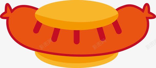 铜锣烧夹热狗卡通png免抠素材_新图网 https://ixintu.com 快餐 烤肠 热狗