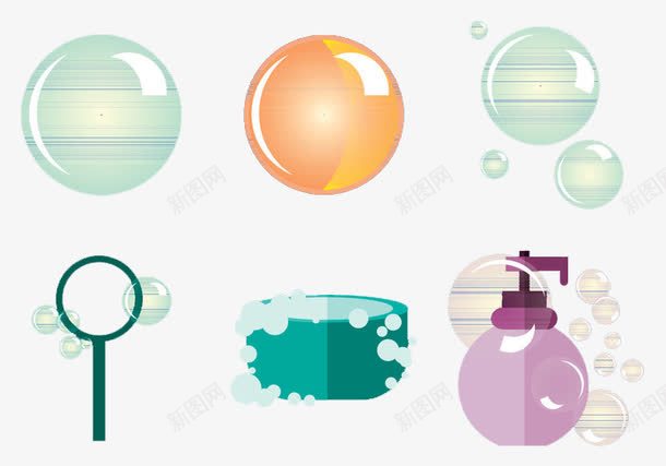 卡通家用卫生用品洗手液png免抠素材_新图网 https://ixintu.com 健康 卫生 家用 彩色 杀菌 肥皂