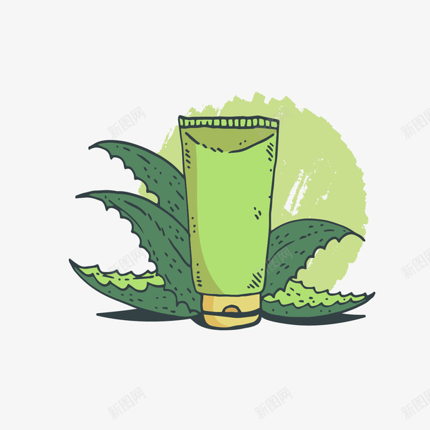 芦荟洗面奶矢量图ai免抠素材_新图网 https://ixintu.com 300像素图 AI图免抠 大图免抠 手绘 洗面奶 芦荟 高清免抠 矢量图