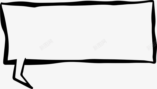 手绘对话框图标png_新图网 https://ixintu.com 对话框 手绘画 矢量装饰 装饰 黑色