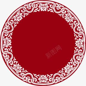 中秋节红色月饼花纹png免抠素材_新图网 https://ixintu.com 中秋节 月饼 红色 花纹