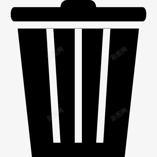 回收站的黑色工具图标png_新图网 https://ixintu.com 回收 回收站 垃圾 垃圾容器 容器 工具 接口 缪图标 黑