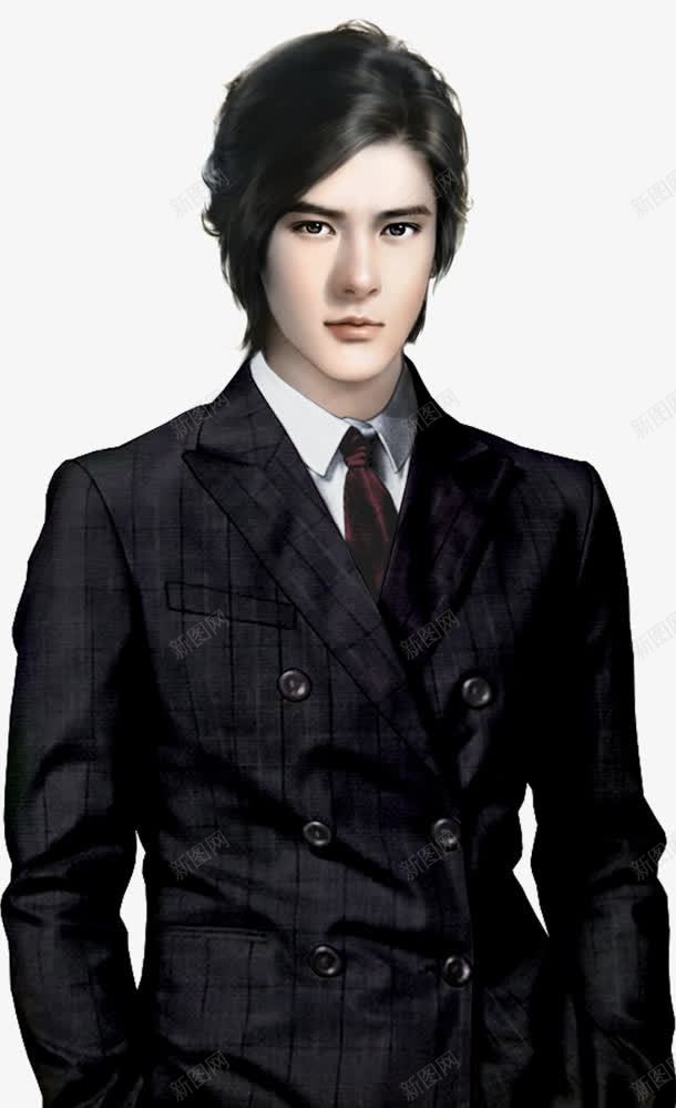 手绘长脸帅气男子png免抠素材_新图网 https://ixintu.com 帅气 手绘 男子 长脸