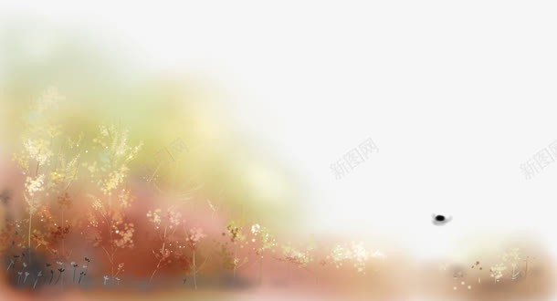 手绘清新野外树林风景png免抠素材_新图网 https://ixintu.com 树林 清新 野外 风景