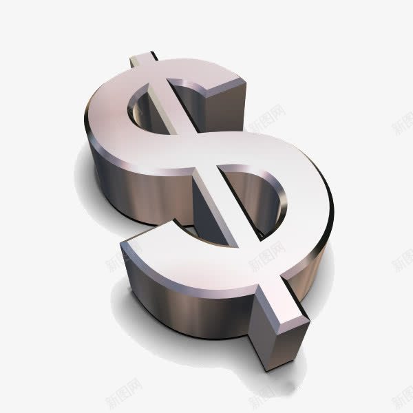 3D立体美元符号png免抠素材_新图网 https://ixintu.com 立体 符号 美元 金融