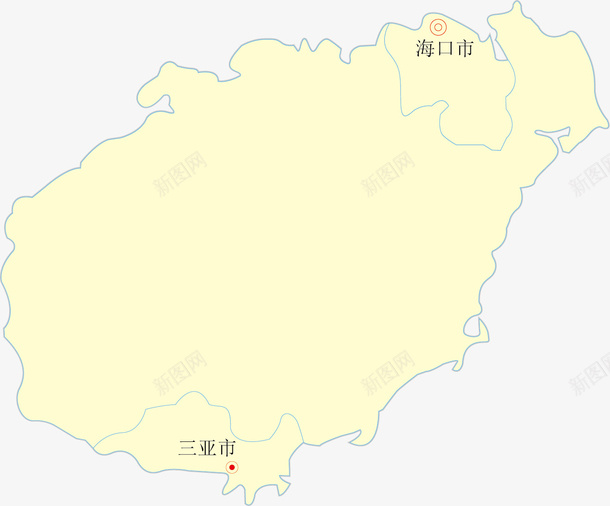 海南省地图矢量图eps免抠素材_新图网 https://ixintu.com 中国省份地图 地图 省份地图 省级行政区 矢量地图 矢量图
