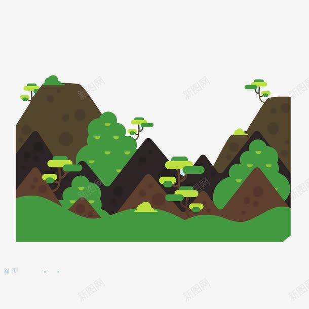 泥土山岭png免抠素材_新图网 https://ixintu.com 小树苗 山岭 斑点 深色 生机盎然 绿色植物 高大