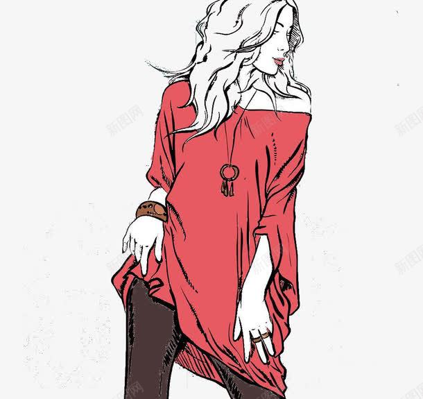 人物png免抠素材_新图网 https://ixintu.com 人物 手绘 服装 素描