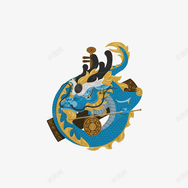 上古神兽龙之九子囚牛png免抠素材_新图网 https://ixintu.com 上古神兽 中国 囚牛 插画 灵兽 神兽 神兽插画