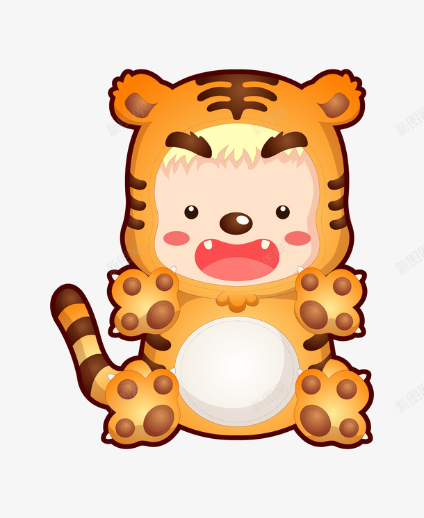 卡通可爱小动物装饰动物头像老虎png免抠素材_新图网 https://ixintu.com 动物可爱 卡通动物 小清新海报设计 手绘动物头像 老虎 萌萌哒的小动物 装饰卡通