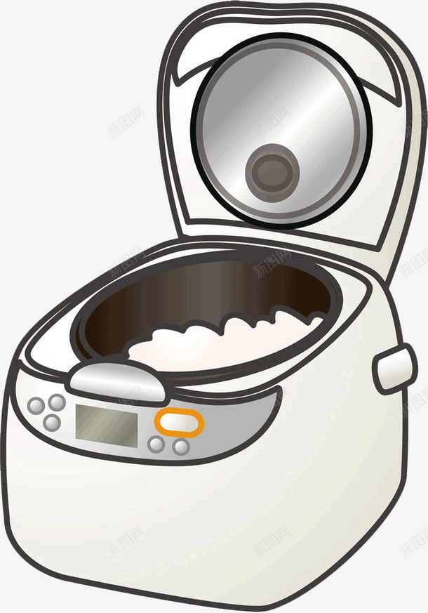 卡通电饭煲png免抠素材_新图网 https://ixintu.com 卡通 手绘 电饭煲 米饭