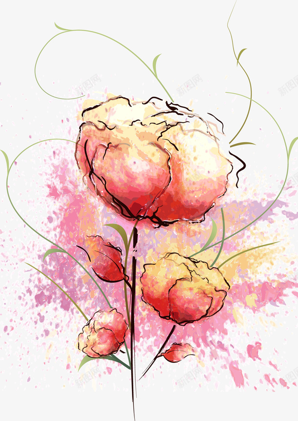 抽象炫彩花卉png免抠素材_新图网 https://ixintu.com 抽象 炫彩 花卉