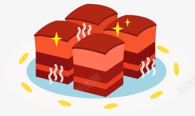 卡通红烧肉png免抠素材_新图网 https://ixintu.com 卡通 水彩红烧肉 红烧肉