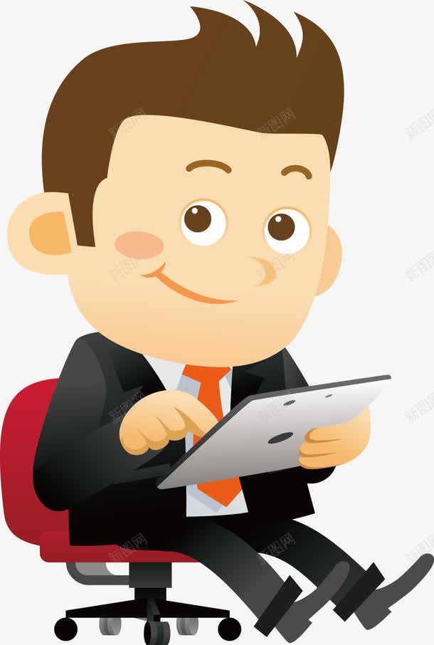 理财师png免抠素材_新图网 https://ixintu.com 卡通男子 男子