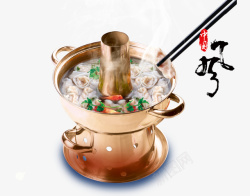 中国风美食刷火锅素材