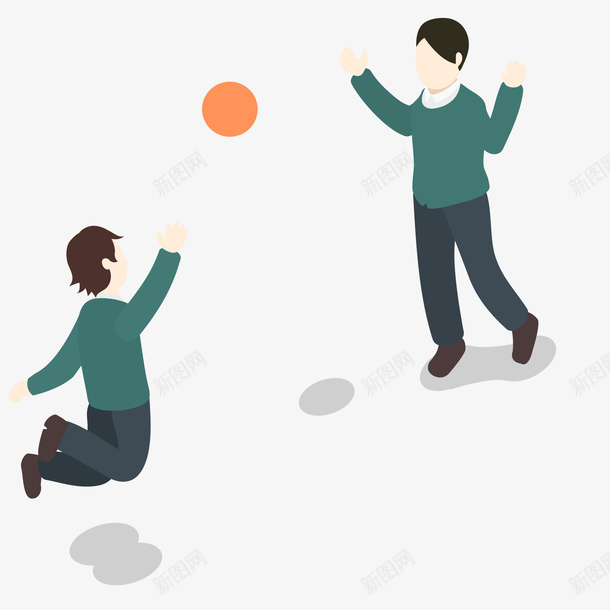 打排球的学生人物矢量图ai免抠素材_新图网 https://ixintu.com 人物设计 卡通 学生 排球 玩耍 运动 锻炼 矢量图
