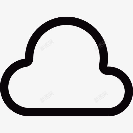 响亮的形状图标png_新图网 https://ixintu.com 云图标 云存储 云的轮廓 多云 形状