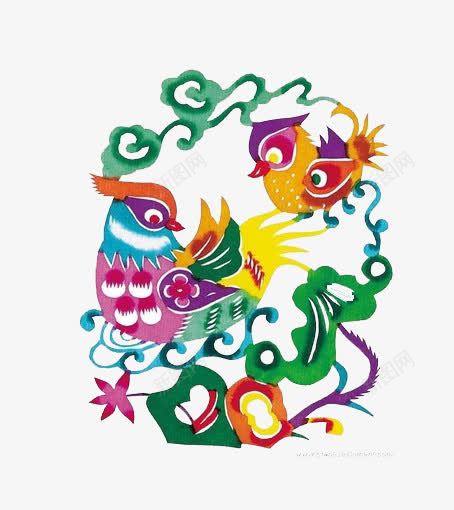 比翼双飞png免抠素材_新图网 https://ixintu.com 夫妻 恩爱 手工 绘画 艺术 花卉 鸳鸯
