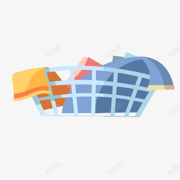 洗衣筐置物筐矢量图ai免抠素材_新图网 https://ixintu.com PNG矢量 洗衣筐 筐子 置物筐 矢量图