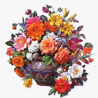 彩绘鲜花花瓶png免抠素材_新图网 https://ixintu.com 彩绘 花瓶 鲜花