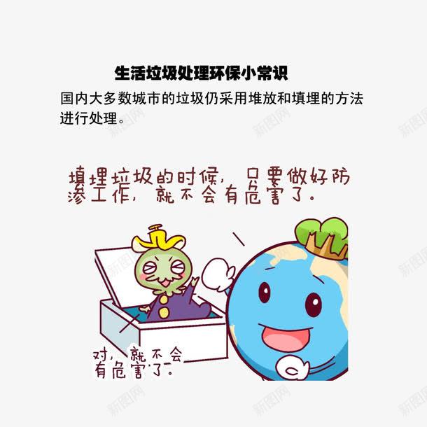 填埋垃圾请做好防范工作png免抠素材_新图网 https://ixintu.com 卡通手绘 填埋垃圾请做好防范工作 环保小常识 生活小常识