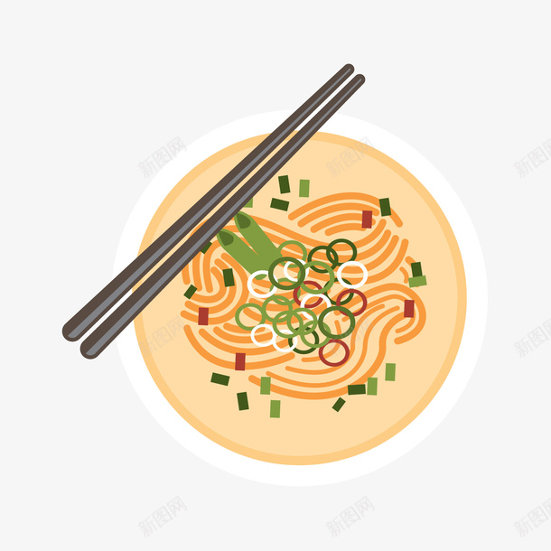 卡通扁平餐饮盘子面矢量图ai免抠素材_新图网 https://ixintu.com 卡通 扁平 盘子 面 餐饮 矢量图