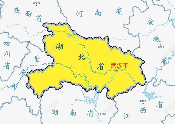 湖北地图png免抠素材_新图网 https://ixintu.com 地图湖北 湖北地图