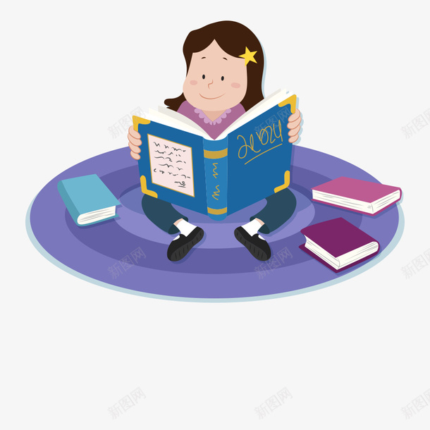 手绘卡通插图世界读书日坐在地板png免抠素材_新图网 https://ixintu.com 世界读书日 卡通插图 地板 坐着 坐着的小朋友 坐着读书 女孩 手绘 手绘卡通插图世界读书日坐在地板看书的女孩免费下载 看书