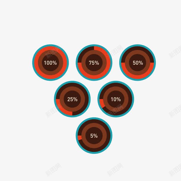 扁平化小图标百分比pptpng_新图网 https://ixintu.com ppt 圆形 小图标 扁平化 百分比