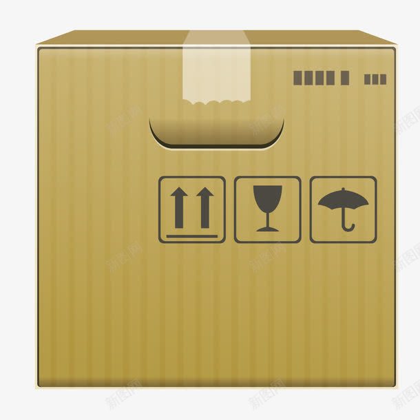 纸箱子png免抠素材_新图网 https://ixintu.com 3D PNG免抠图 PNG免抠图下载 包装 封带 牛皮纸箱子 硬纸箱 纸箱