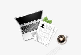 电脑咖啡png免抠素材_新图网 https://ixintu.com 书 办公桌用品 办公用品 咖啡 笔记本