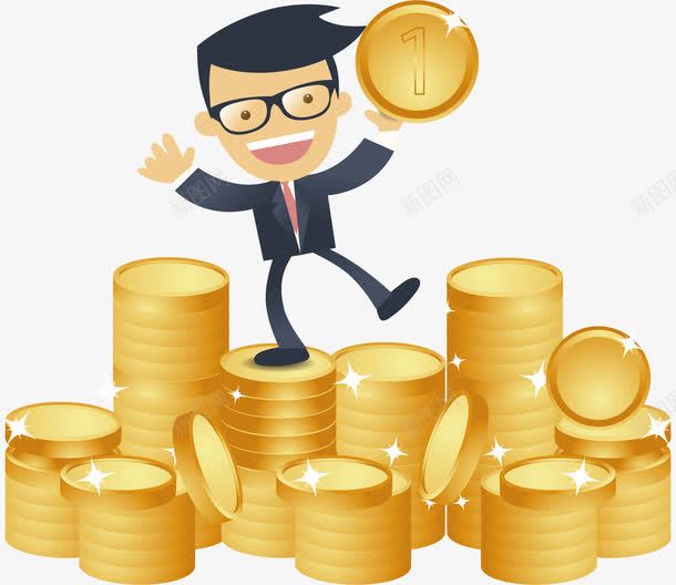 金币人物png免抠素材_新图网 https://ixintu.com 卡通 批发商 硬币