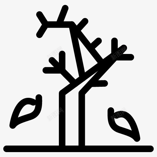 秋天的图标png_新图网 https://ixintu.com autumn line tree 一行树 树 秋天