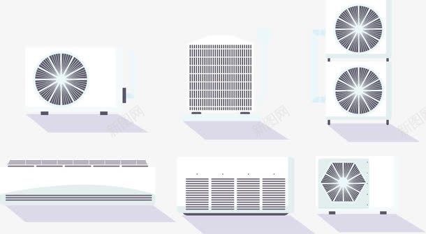 空调及空调外机矢量图ai免抠素材_新图网 https://ixintu.com 汽车空调 电器 白色 矢量图 空调 空调外机