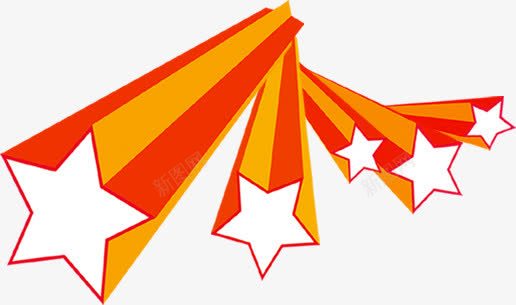 红色线条立体五角星惊喜png免抠素材_新图网 https://ixintu.com 五角星 惊喜 立体 红色 线条