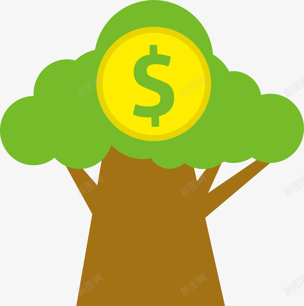 手绘财富金币树矢量图ai免抠素材_新图网 https://ixintu.com png免费 png免费下载 png素材 免费png 矢量png 矢量绿树 绿树 财富树 金钱树 矢量图