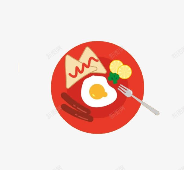 盘子上的食物png免抠素材_新图网 https://ixintu.com png图形 png装饰 手绘 盘子 装饰 食物