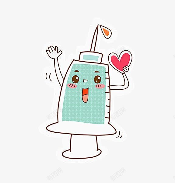 卡通针管png免抠素材_新图网 https://ixintu.com 卡通 爱心 装饰 针管