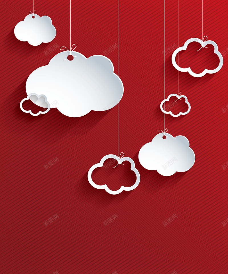 矢量商业云形信息框背景ai设计背景_新图网 https://ixintu.com 云形 信息框 商业 矢量 红色 背景 矢量图