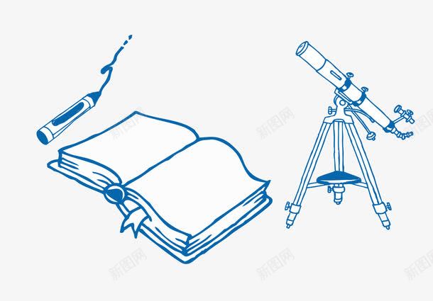 学习工具png免抠素材_新图网 https://ixintu.com 上课 吸取知识 望远镜 看书 读书 读书片刻 课堂 阅读