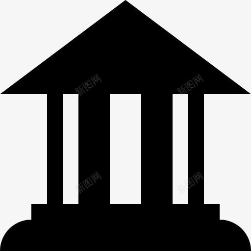 建筑柱和三角形屋顶图标png_新图网 https://ixintu.com 三角形 屋顶 建筑 形状 柱