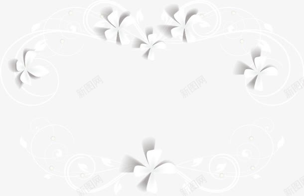 白色立体花纹底纹png免抠素材_新图网 https://ixintu.com 底纹 白色 立体 花纹