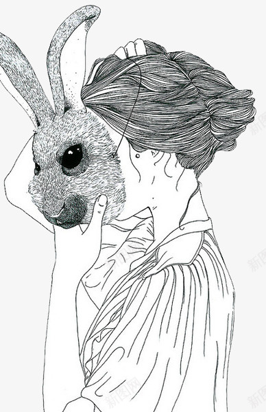 戴面具的女人png免抠素材_新图网 https://ixintu.com png图形 png装饰 女人 手绘 装饰 面具