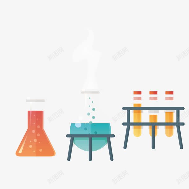 化学实验矢量图ai免抠素材_新图网 https://ixintu.com 化学 化学药品 实验 矢量图