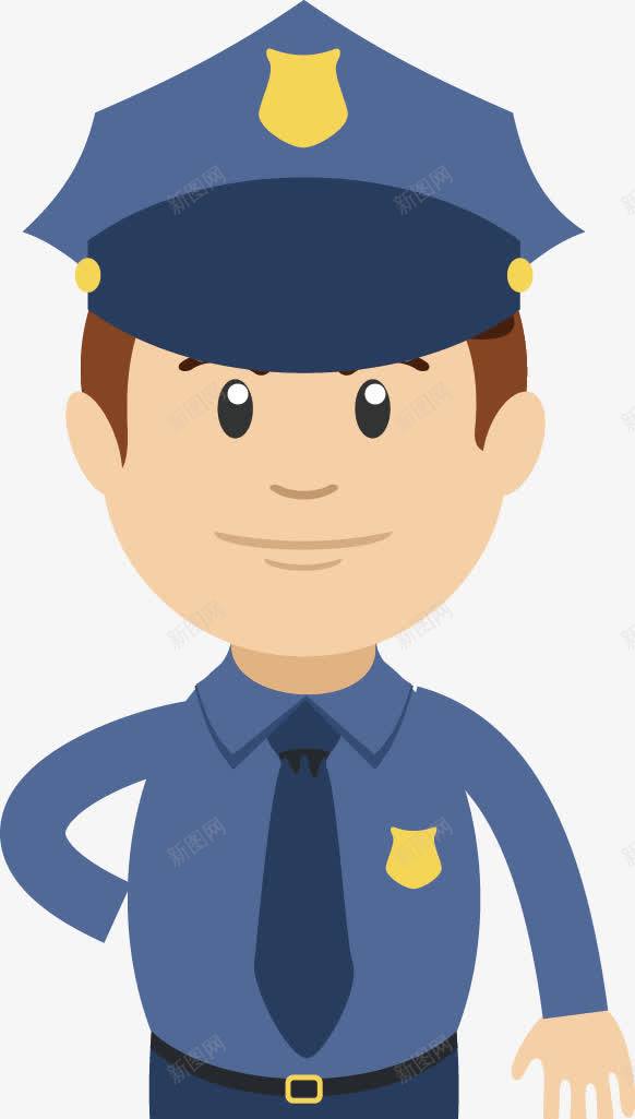 扁平化警察矢量图ai免抠素材_新图网 https://ixintu.com 扁平化 警察 矢量图