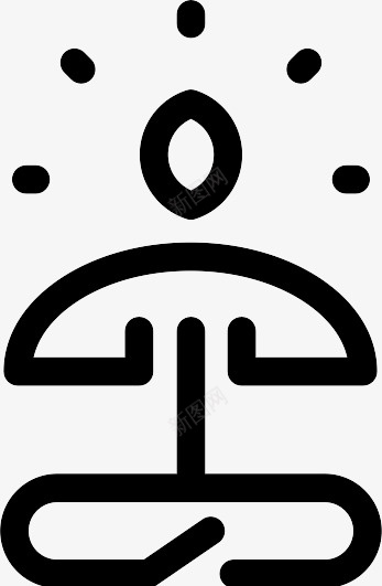 瑜伽WellnessLineCrafticons图标png_新图网 https://ixintu.com yoga 瑜伽