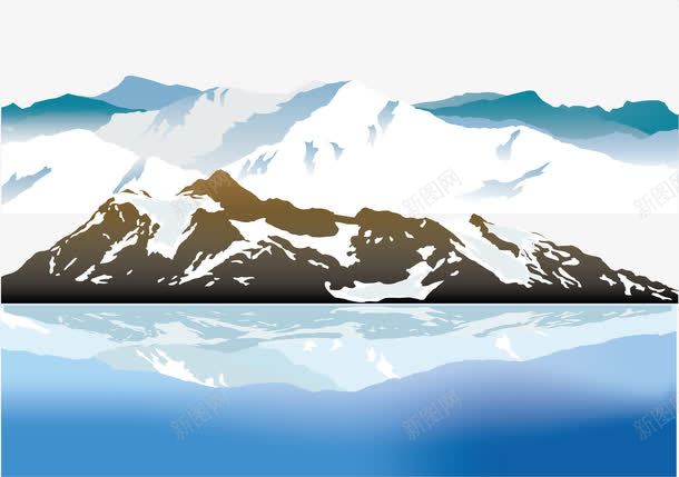 手绘扁平化山峰和湖泊矢量图eps免抠素材_新图网 https://ixintu.com 山峰 扁平化 手绘 湖泊 矢量图
